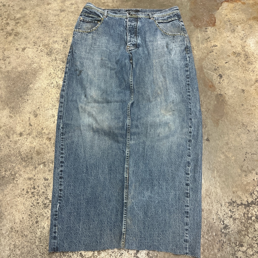 Y2k Sean John Baggy Jeans Menâs 38 X 30 Faded Grunge Streetwear Skater Rare 00s
